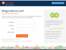 Tablet Screenshot of mega-dance.com